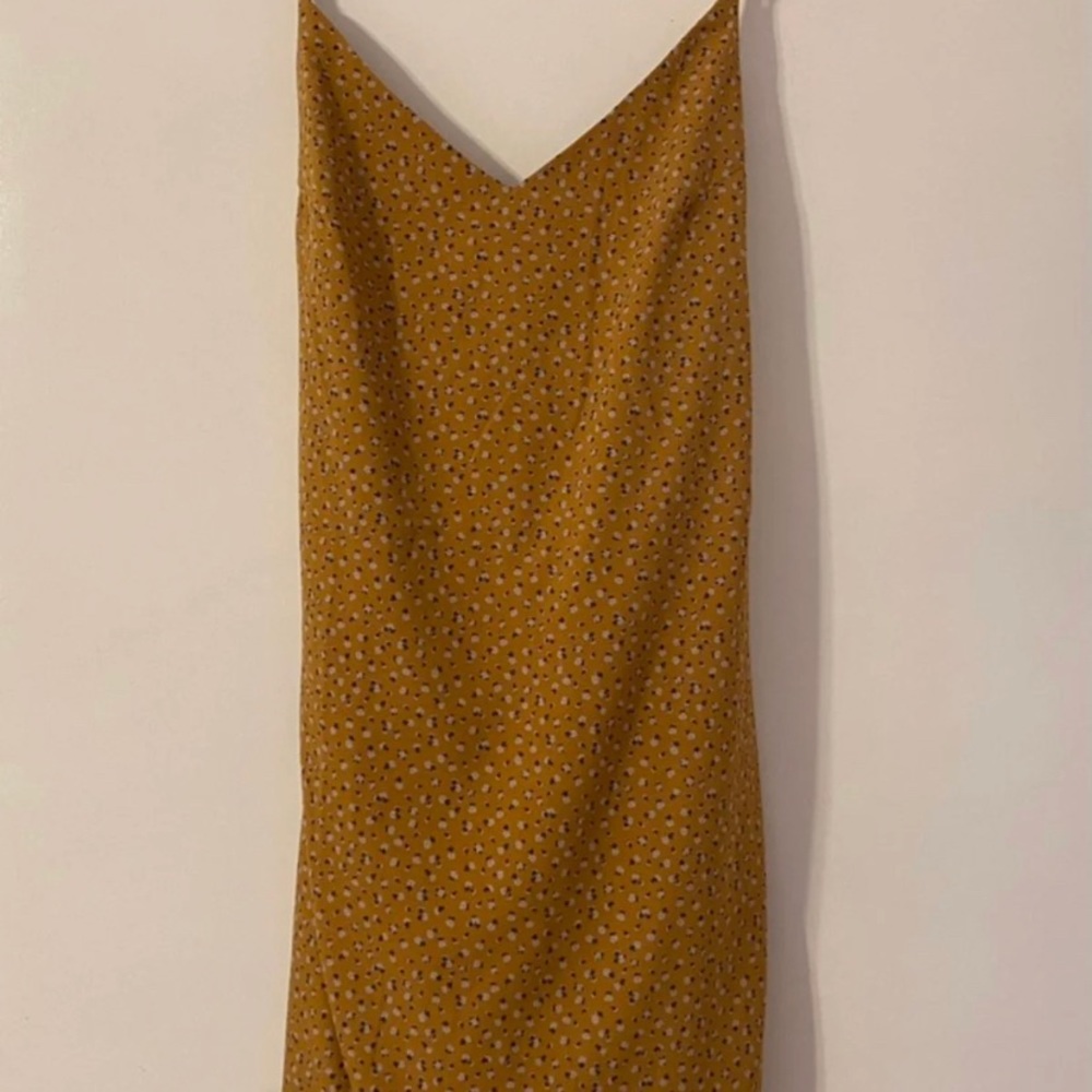 A yellow floral dress